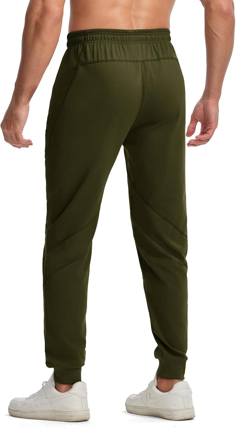 imageTBMPOY Mens Sweatpants with Zipper Pockets Lightweight Joggers Slim Fit Athletic Pants for Track Running WorkoutGreen