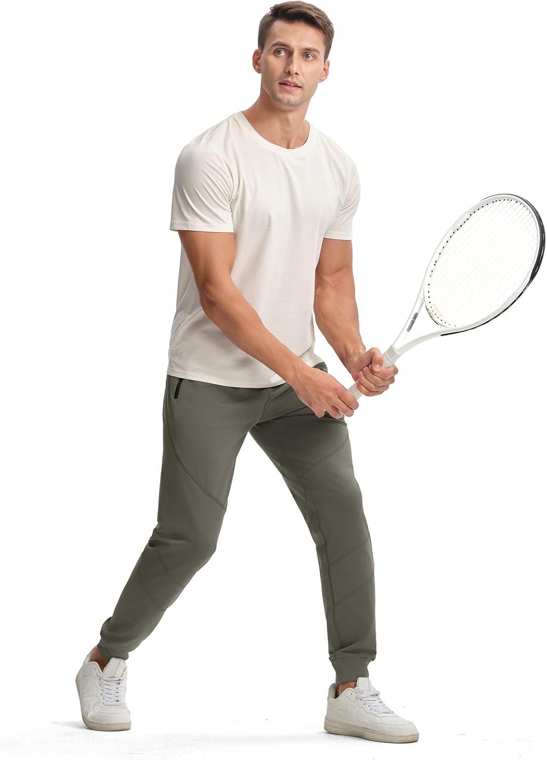 imageTBMPOY Mens Sweatpants with Zipper Pockets Lightweight Joggers Slim Fit Athletic Pants for Track Running WorkoutGrey