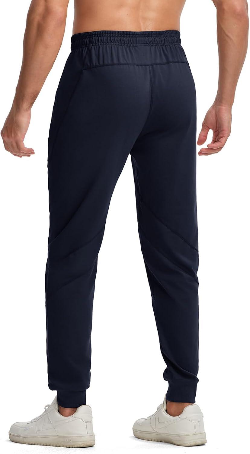 imageTBMPOY Mens Sweatpants with Zipper Pockets Lightweight Joggers Slim Fit Athletic Pants for Track Running WorkoutNavy