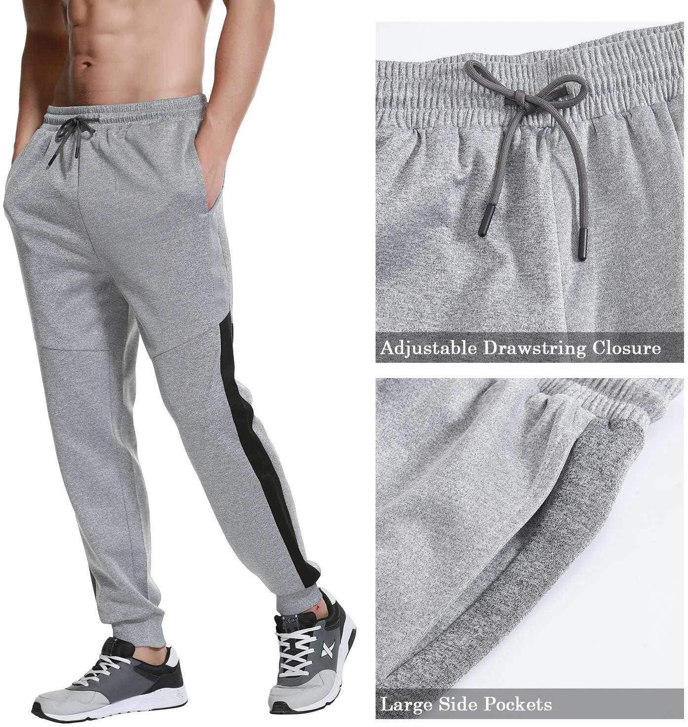 imageTBMPOY Mens Tapered Joggers Workout Athletic Running Sweatpants Slim Fit Drawstring Pants with Pockets