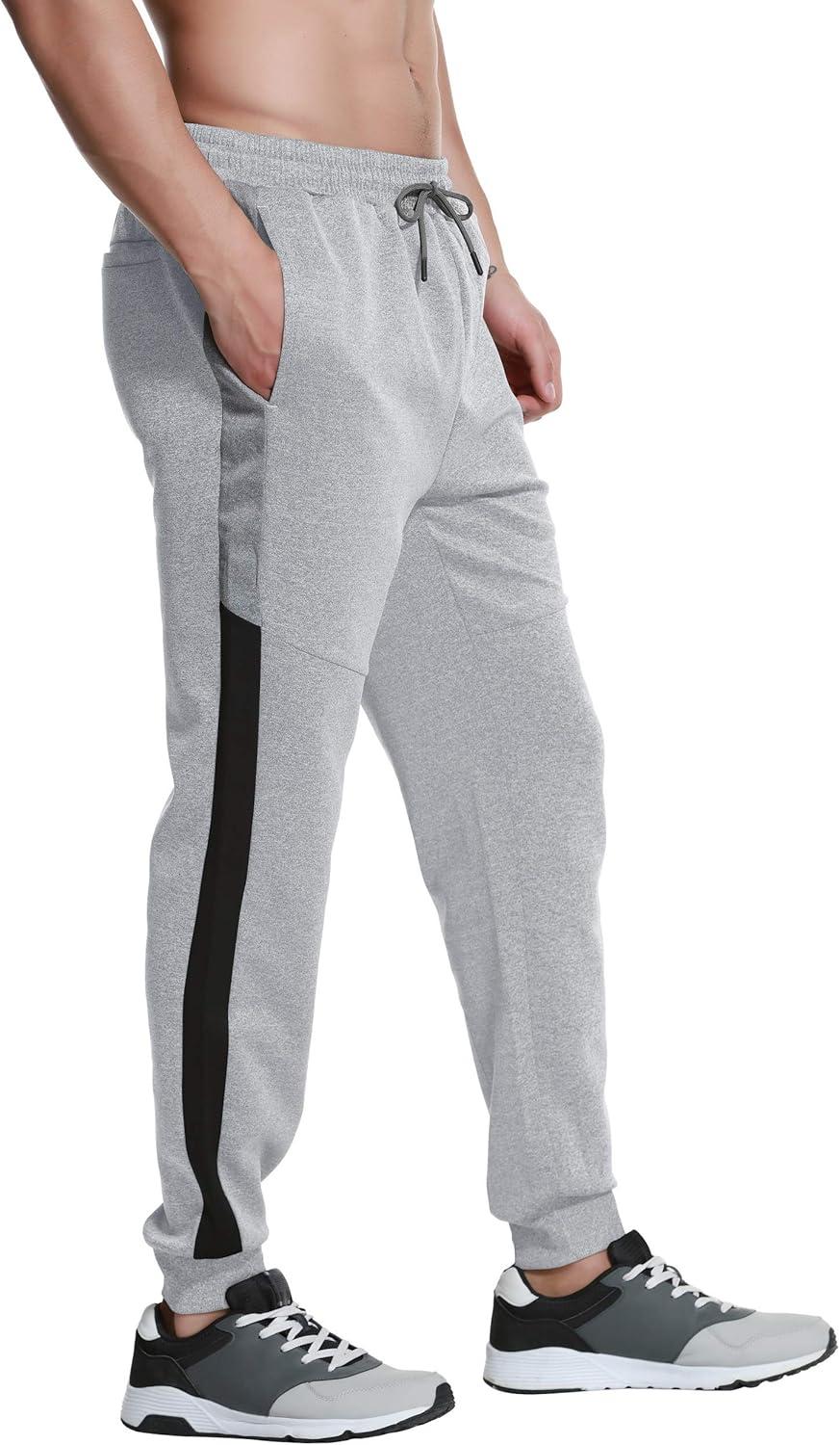 imageTBMPOY Mens Tapered Joggers Workout Athletic Running Sweatpants Slim Fit Drawstring Pants with Pockets