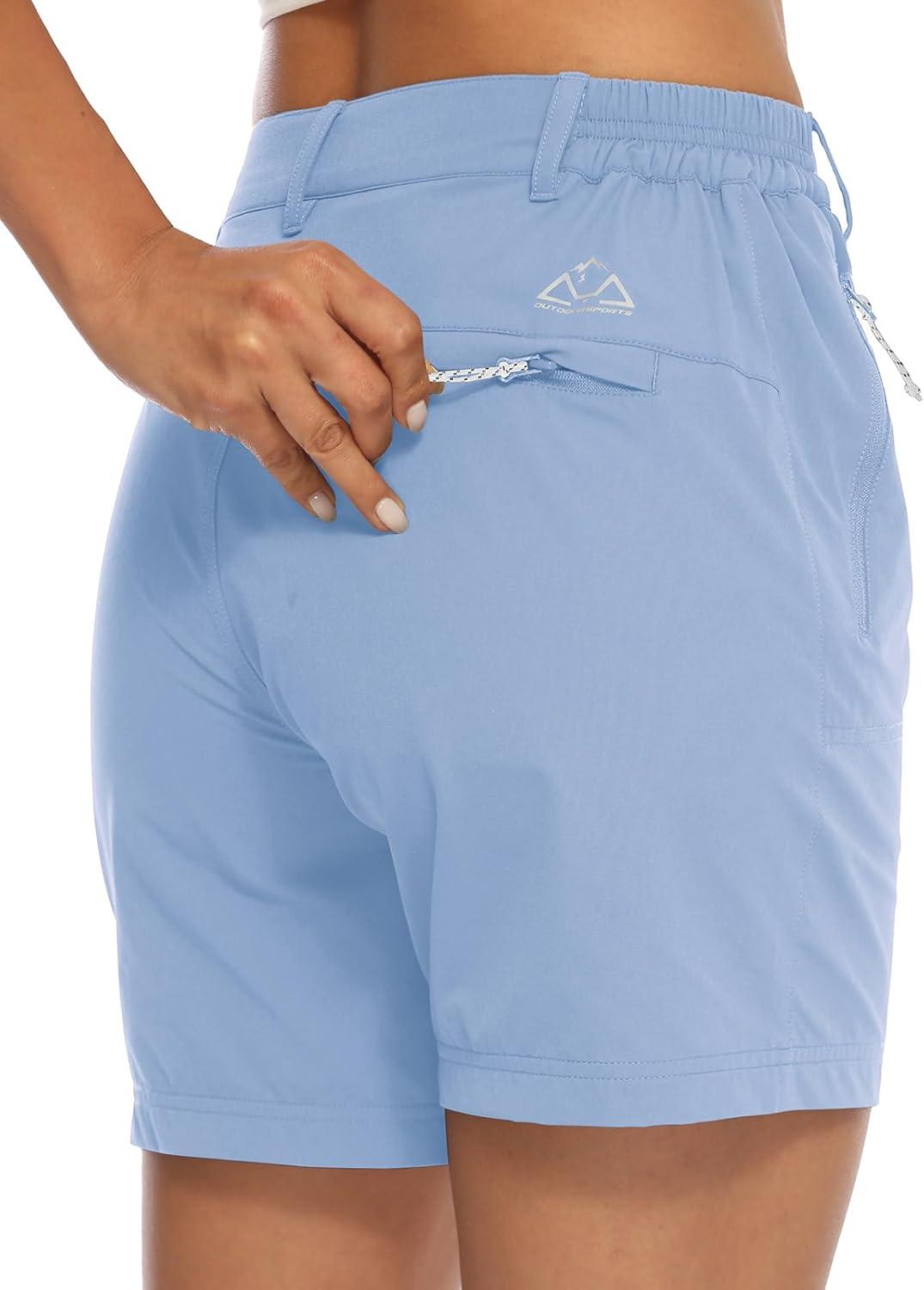 imageTBMPOY Womens 6quot Hiking Cargo Shorts Quick Dry with Pockets Work Golf Short Lightweight Outdoor Active Summer for Women6blue Purple