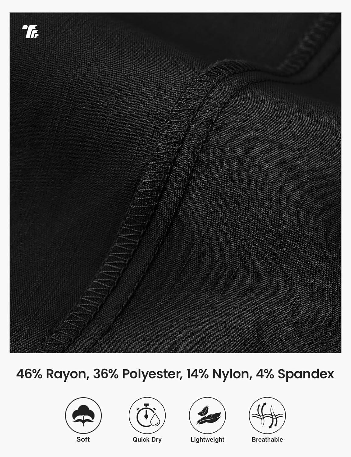 imageTBMPOY Womens Capri Pants Lightweight Quick Dry Hiking Cargo Pockets Casual Water Resistant Travel Cropped CottonBlack