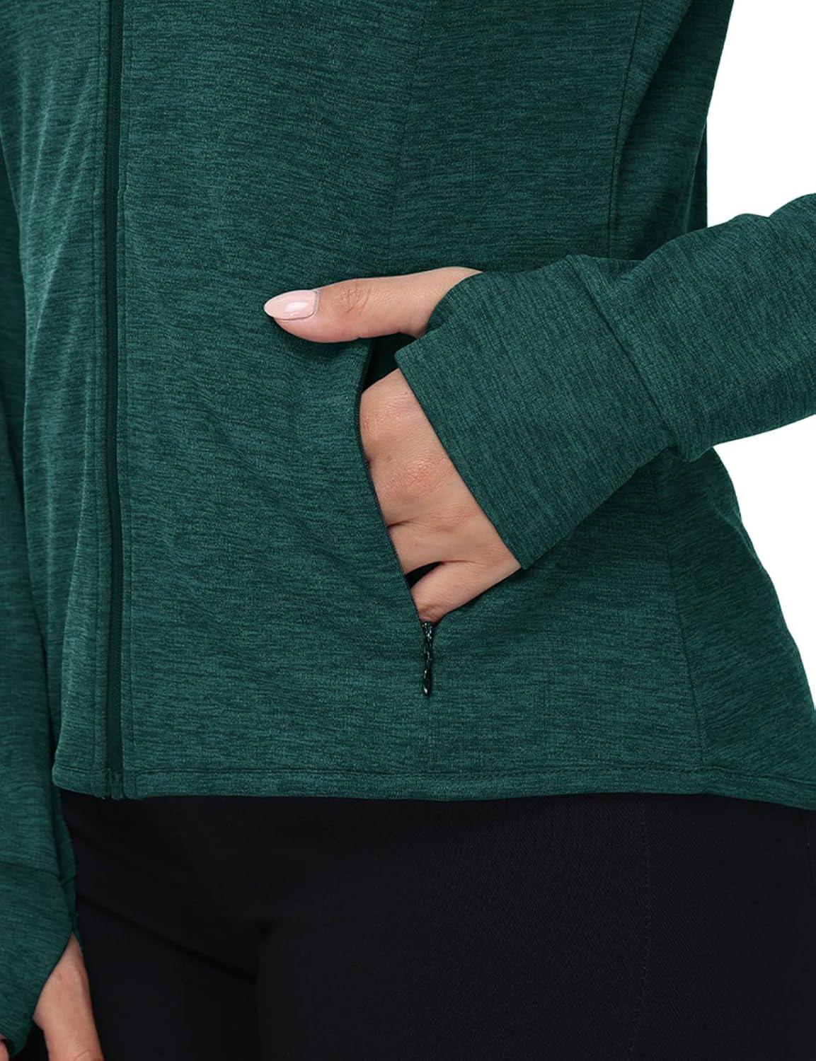 imageTBMPOY Womens UPF 50 Sun Protection Hoodie Jackets Light Weight Long Sleeve Shirts Hiking Outdoor Full Zip Tops4blackish Green