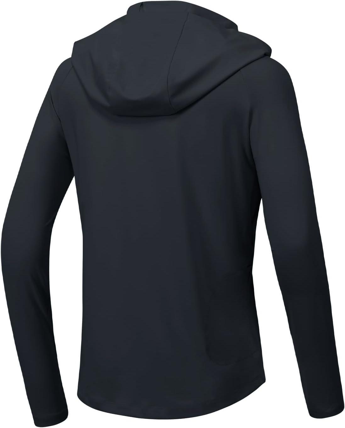 imageTBMPOY Womens UPF 50 Sun Protection Hoodie Shirt Long Sleeve Fishing Hiking Outdoor UV Shirt Lightweight1 Pocketnavy