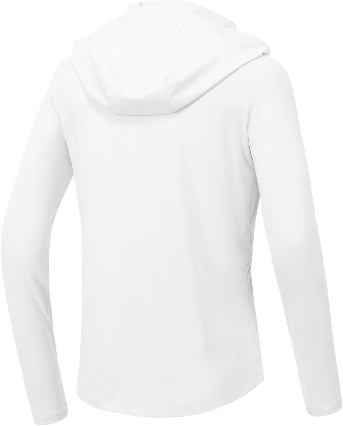 imageTBMPOY Womens UPF 50 Sun Protection Hoodie Shirt Long Sleeve Fishing Hiking Outdoor UV Shirt Lightweight1 Pocketwhite