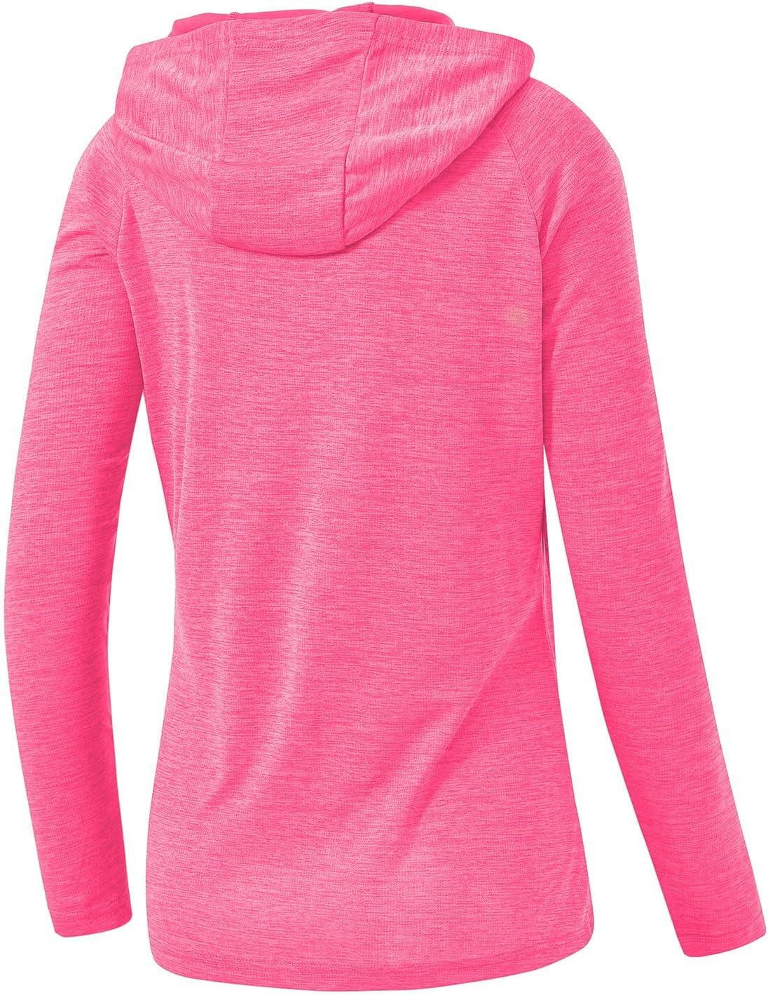 imageTBMPOY Womens UPF 50 Sun Protection Hoodie Shirt Long Sleeve Fishing Hiking Outdoor UV Shirt Lightweight11rose