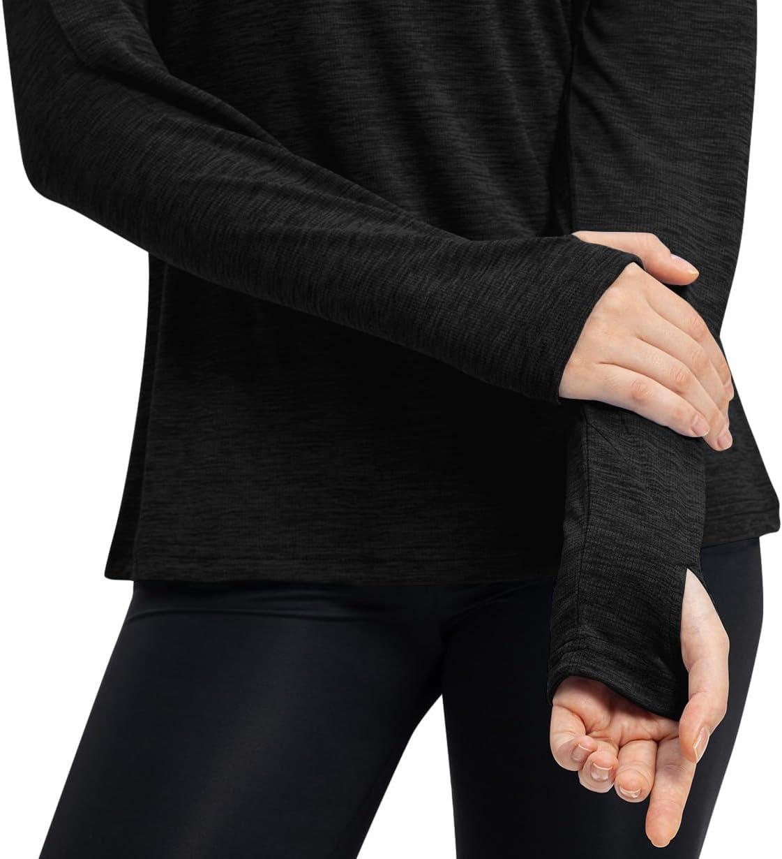imageTBMPOY Womens UPF 50 Sun Protection Hoodie Shirt Long Sleeve Fishing Hiking Outdoor UV Shirt Lightweight12black