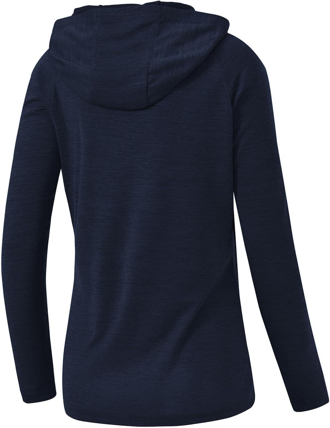 imageTBMPOY Womens UPF 50 Sun Protection Hoodie Shirt Long Sleeve Fishing Hiking Outdoor UV Shirt Lightweight14dark Navy