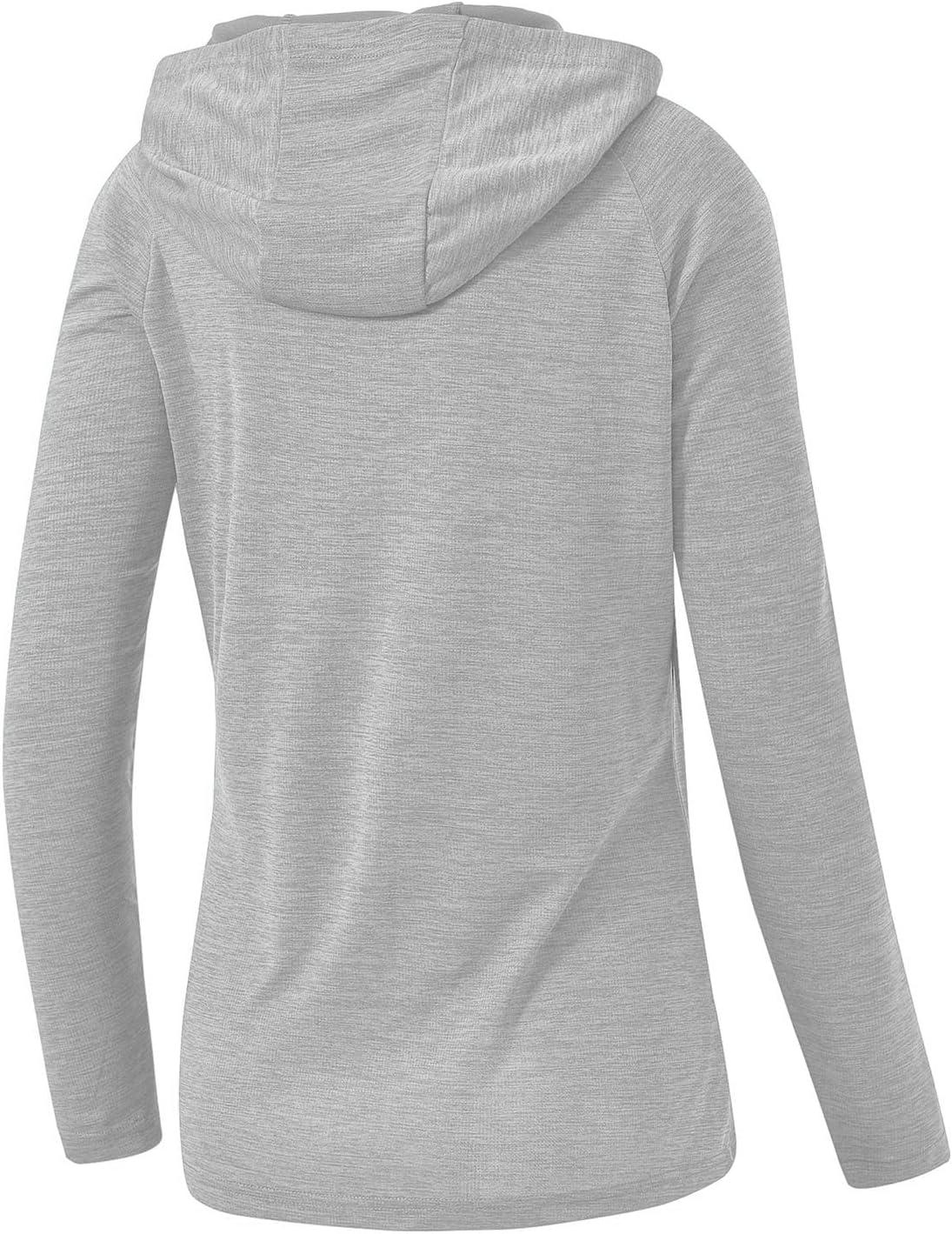 imageTBMPOY Womens UPF 50 Sun Protection Hoodie Shirt Long Sleeve Fishing Hiking Outdoor UV Shirt Lightweight17grey