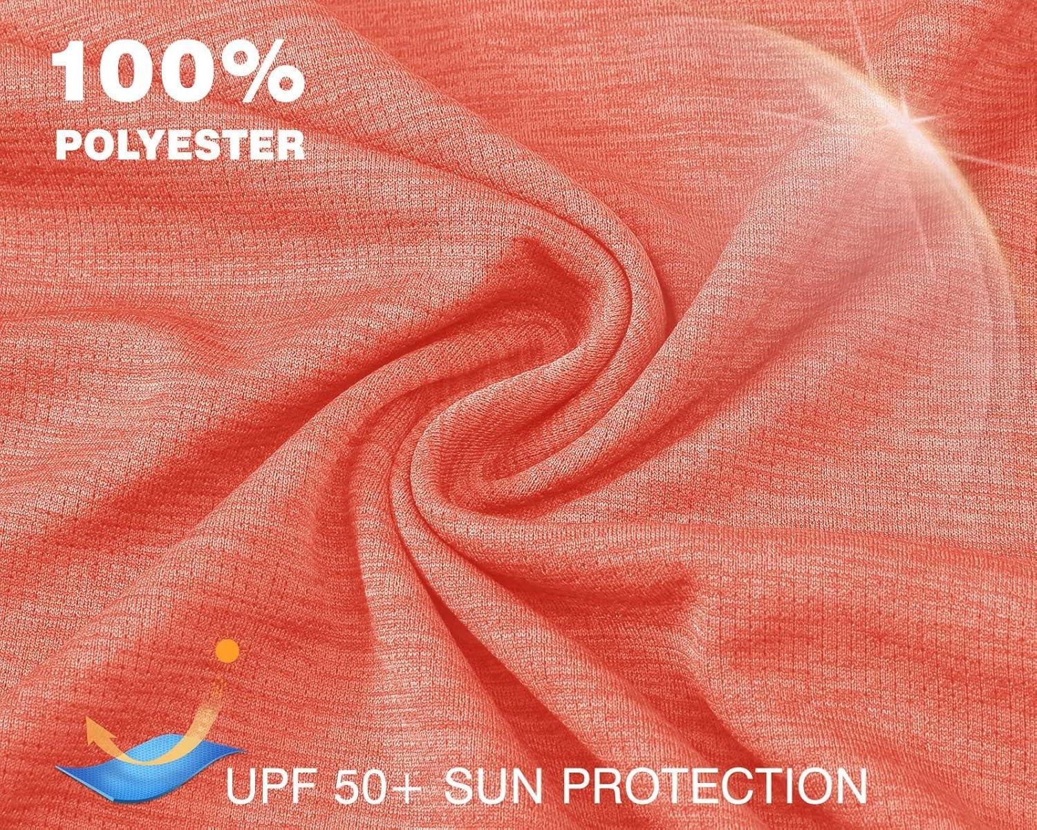imageTBMPOY Womens UPF 50 Sun Protection Hoodie Shirt Long Sleeve Fishing Hiking Outdoor UV Shirt Lightweight18red