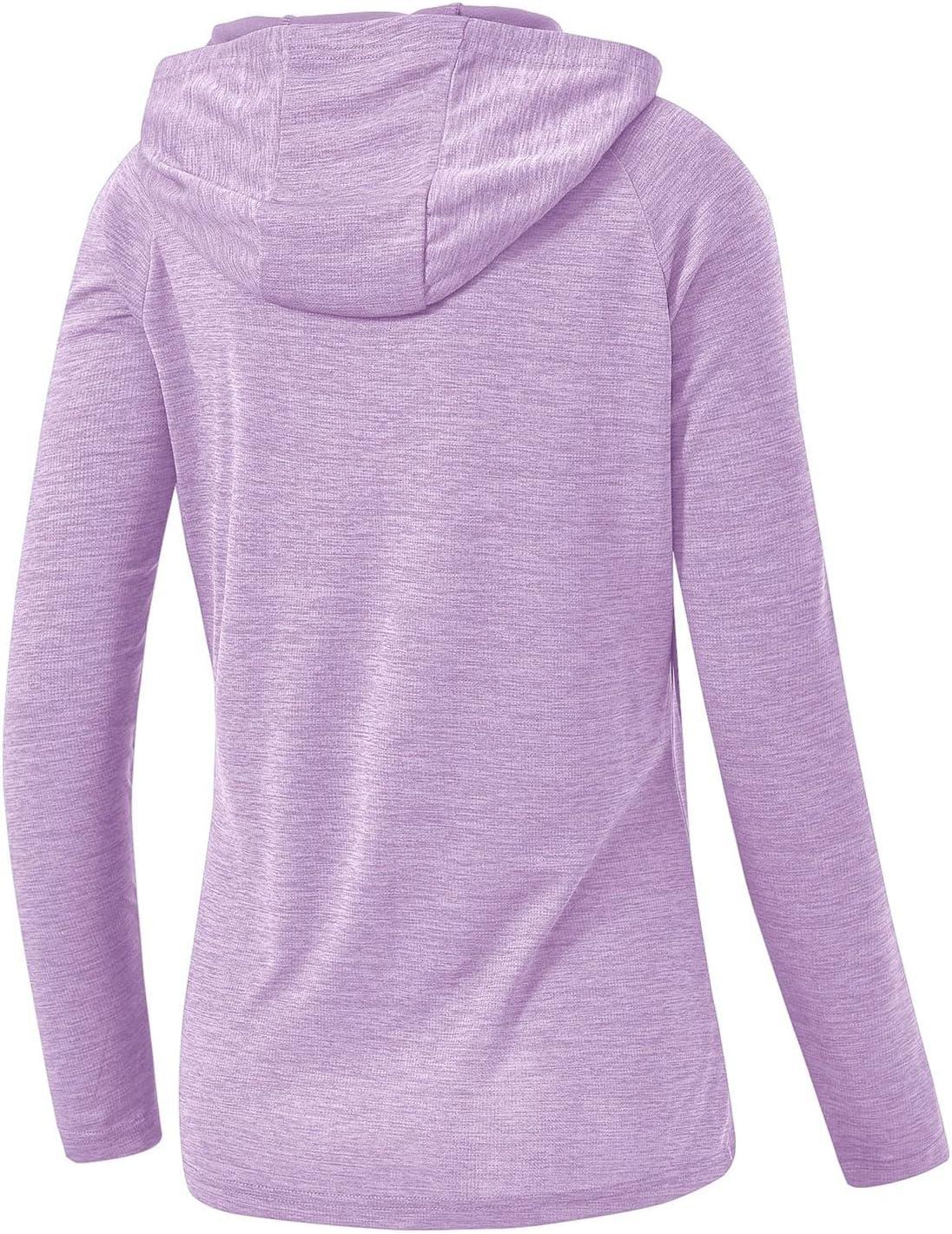 imageTBMPOY Womens UPF 50 Sun Protection Hoodie Shirt Long Sleeve Fishing Hiking Outdoor UV Shirt Lightweight20light Purple