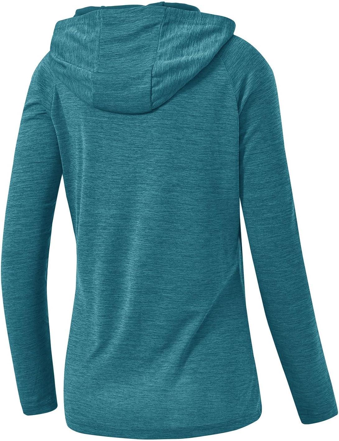 imageTBMPOY Womens UPF 50 Sun Protection Hoodie Shirt Long Sleeve Fishing Hiking Outdoor UV Shirt Lightweight2blue