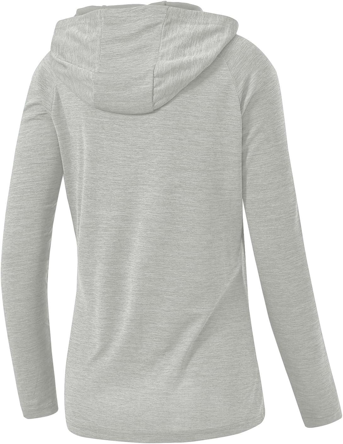 imageTBMPOY Womens UPF 50 Sun Protection Hoodie Shirt Long Sleeve Fishing Hiking Outdoor UV Shirt Lightweight3light Grey