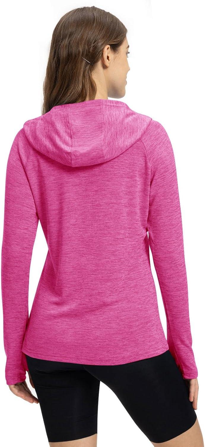 imageTBMPOY Womens UPF 50 Sun Protection Hoodie Shirt Long Sleeve Fishing Hiking Outdoor UV Shirt Lightweight4purple
