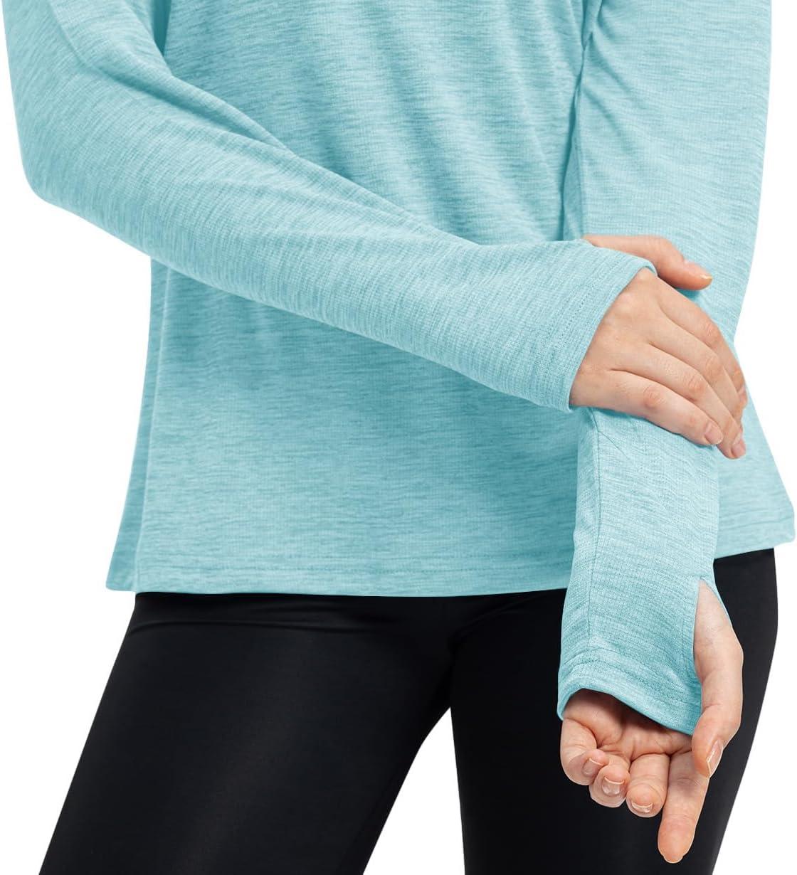 imageTBMPOY Womens UPF 50 Sun Protection Hoodie Shirt Long Sleeve Fishing Hiking Outdoor UV Shirt Lightweight5light Blue