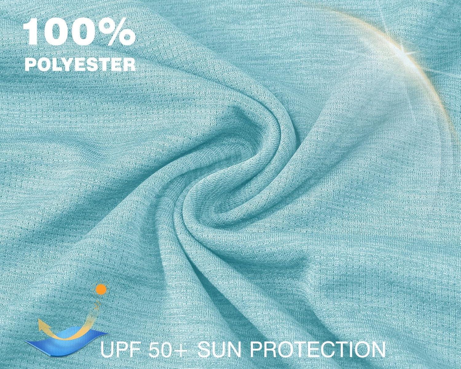 imageTBMPOY Womens UPF 50 Sun Protection Hoodie Shirt Long Sleeve Fishing Hiking Outdoor UV Shirt Lightweight5light Blue
