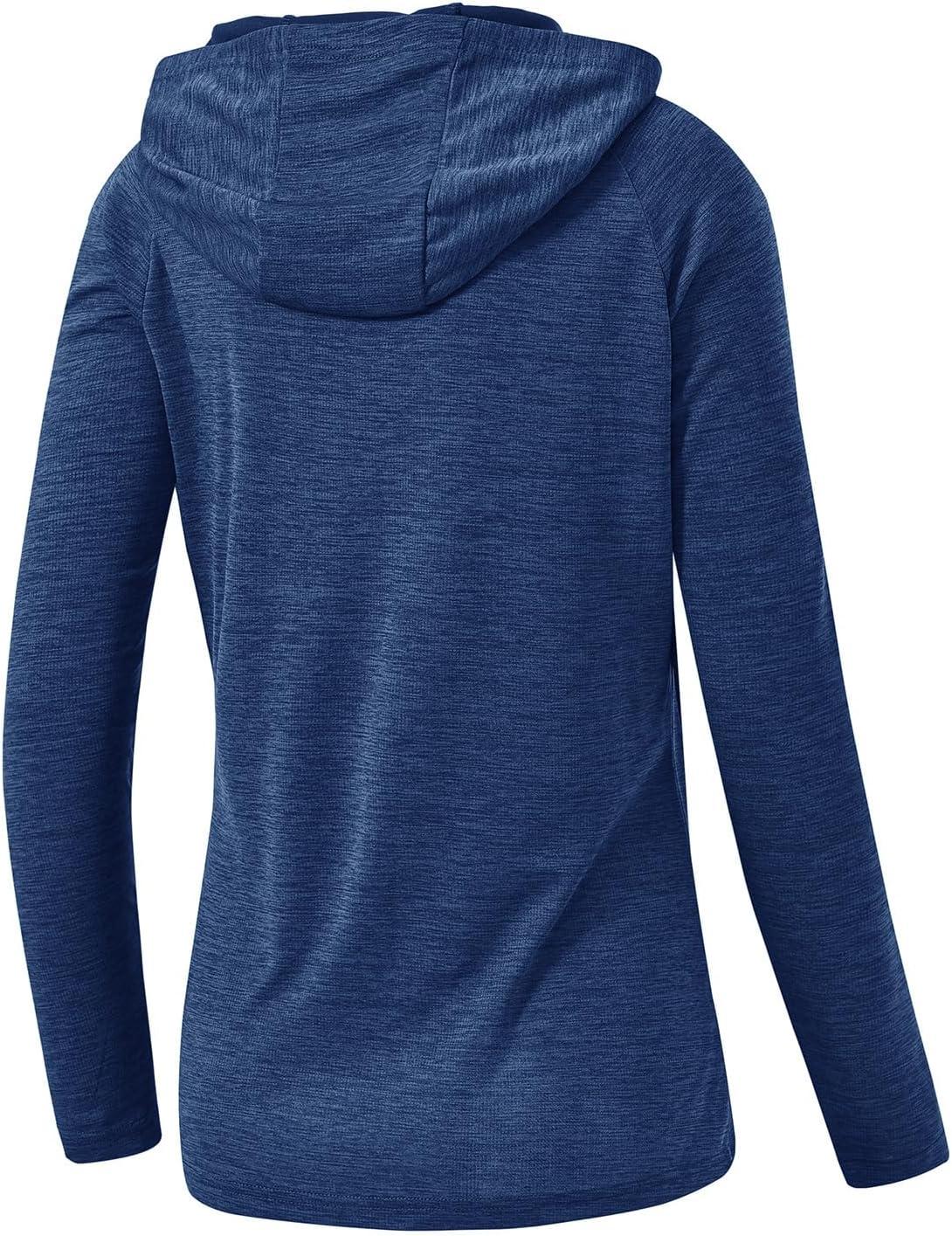 imageTBMPOY Womens UPF 50 Sun Protection Hoodie Shirt Long Sleeve Fishing Hiking Outdoor UV Shirt Lightweight7navy