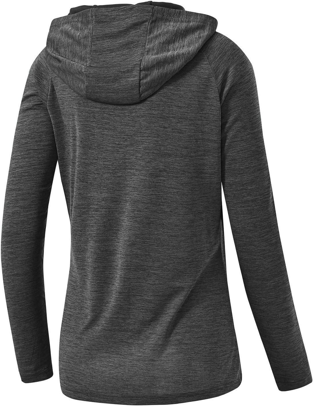 imageTBMPOY Womens UPF 50 Sun Protection Hoodie Shirt Long Sleeve Fishing Hiking Outdoor UV Shirt Lightweight8dark Grey