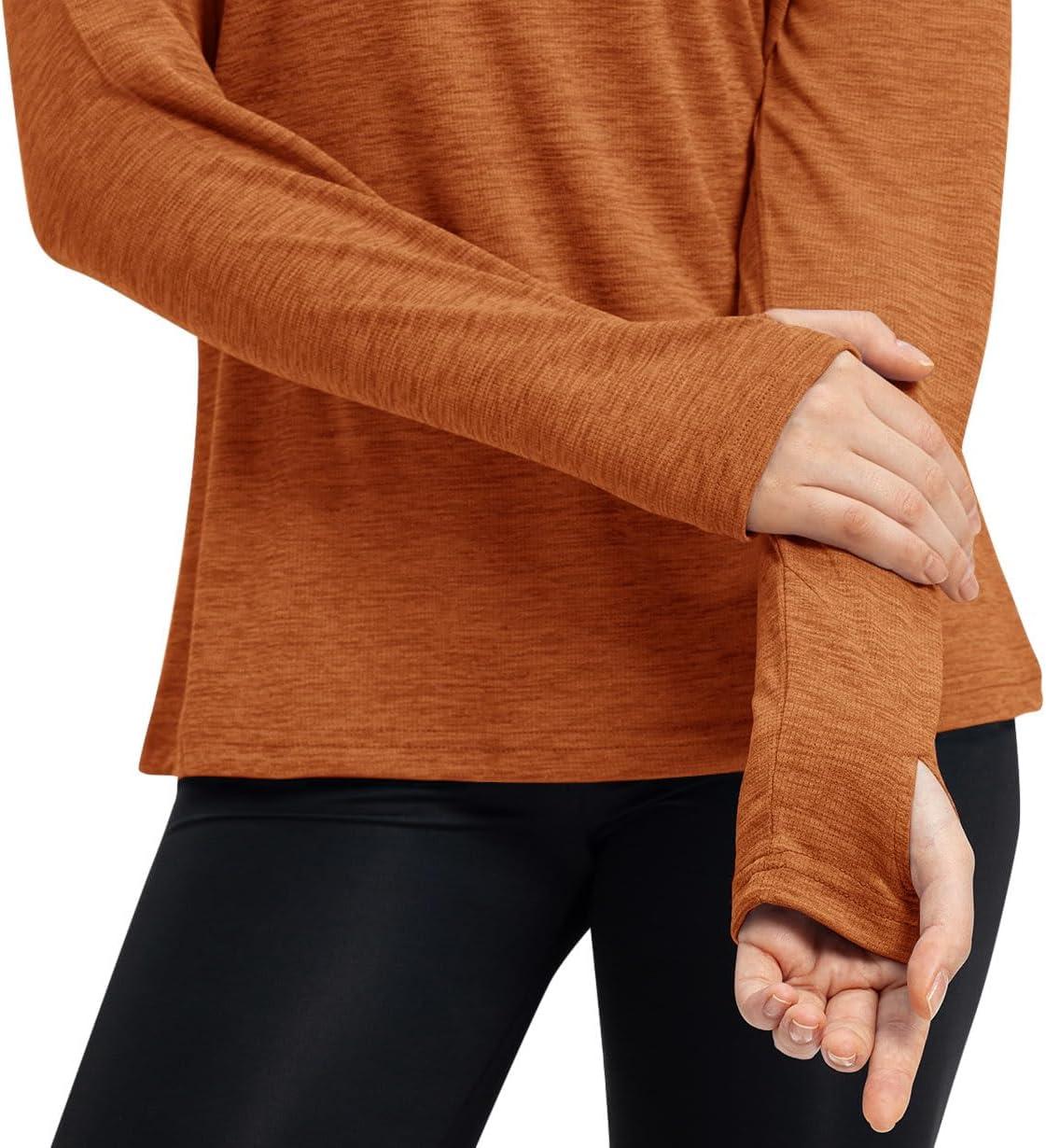imageTBMPOY Womens UPF 50 Sun Protection Hoodie Shirt Long Sleeve Fishing Hiking Outdoor UV Shirt Lightweight9orange