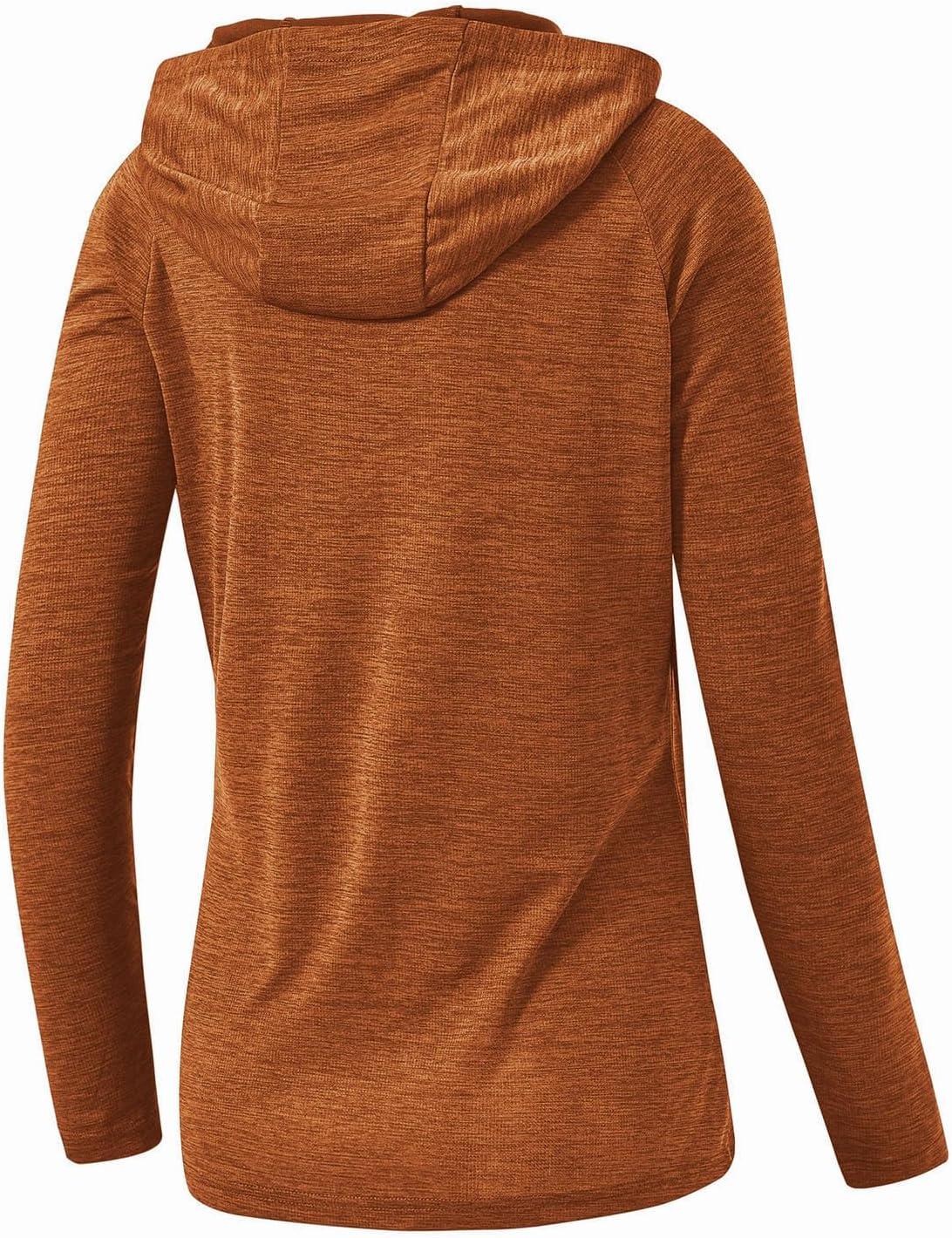 imageTBMPOY Womens UPF 50 Sun Protection Hoodie Shirt Long Sleeve Fishing Hiking Outdoor UV Shirt Lightweight9orange