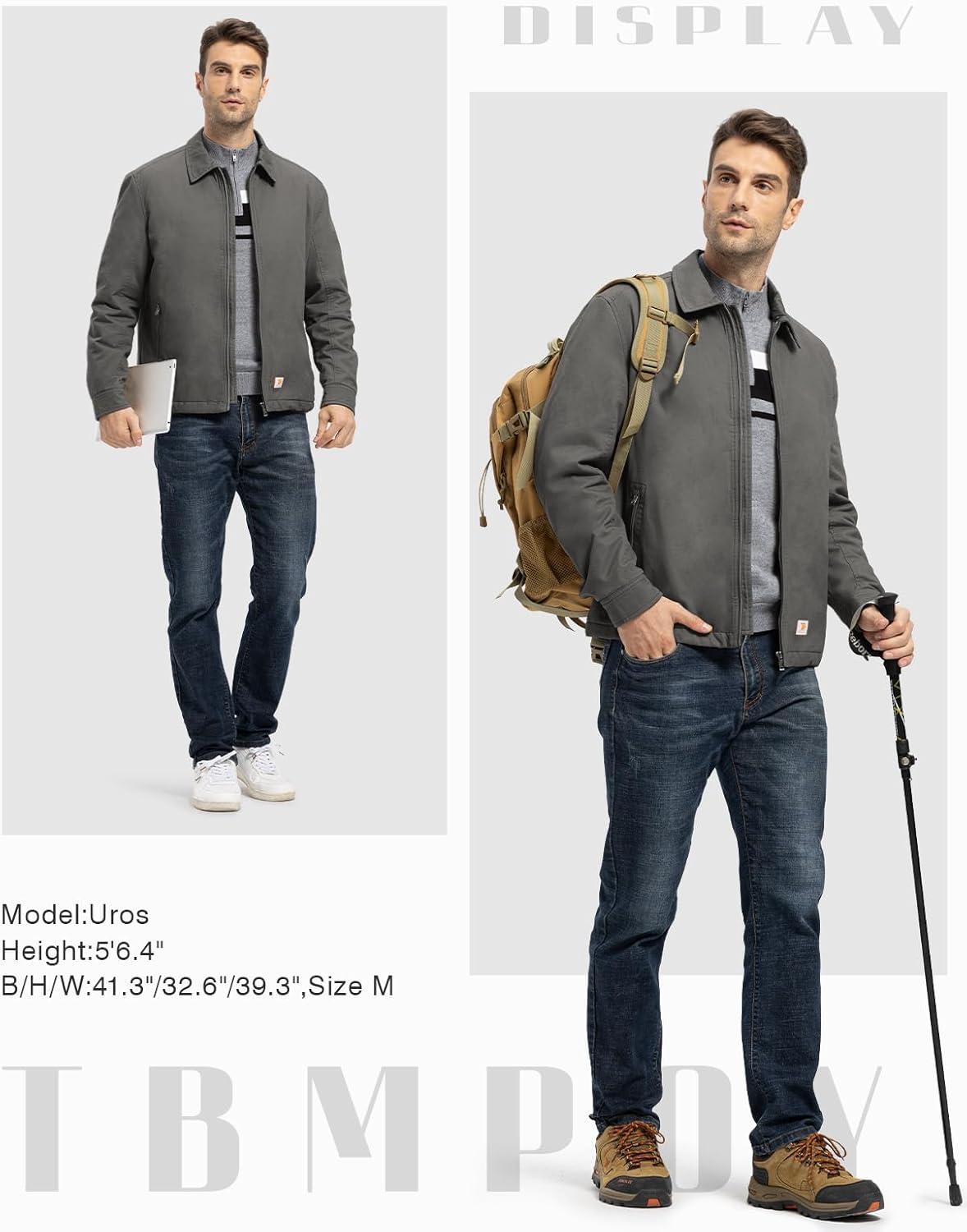 imageTBMPOY mens Men Work CoatsMedium Greythick