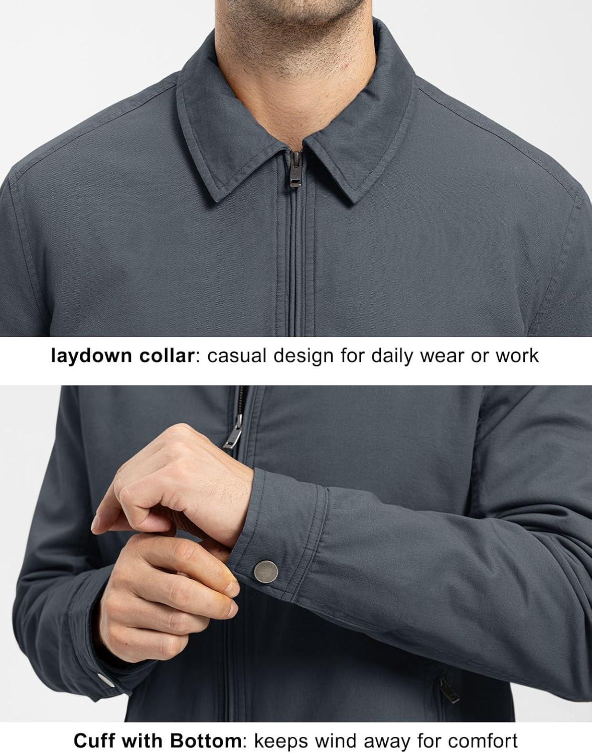 imageTBMPOY mens Men Work CoatsSteel Greythick