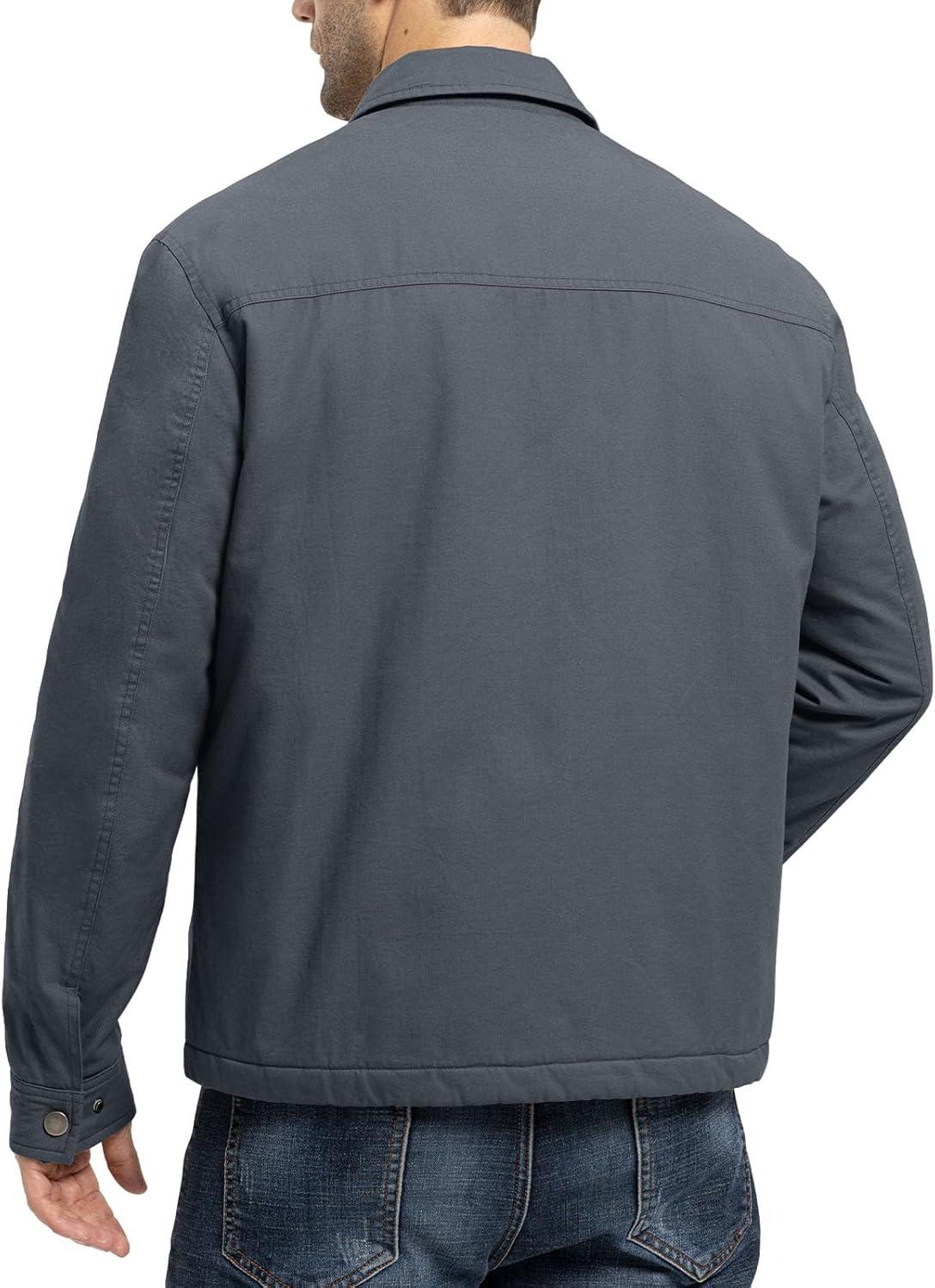 imageTBMPOY mens Men Work CoatsSteel Greythick