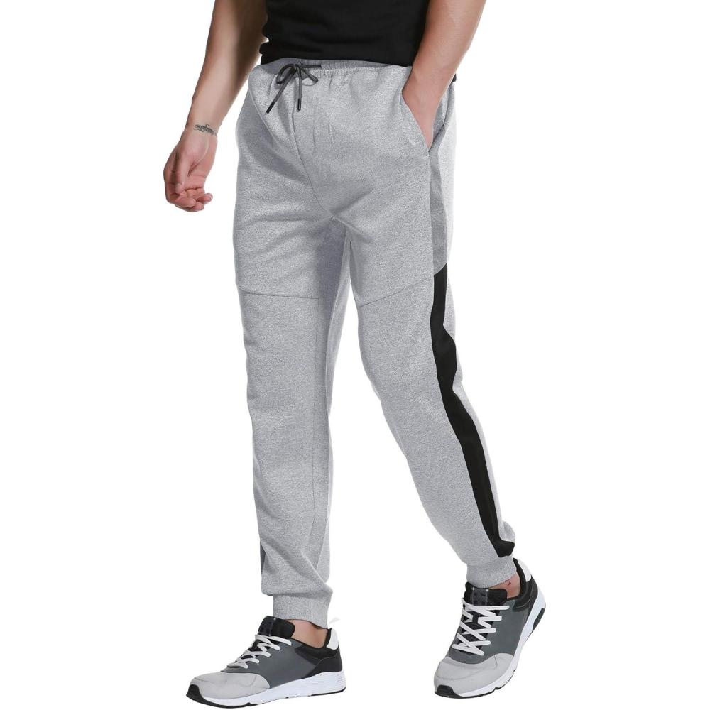 imageTBMPOY Mens Tapered Joggers Workout Athletic Running Sweatpants Slim Fit Drawstring Pants with Pockets