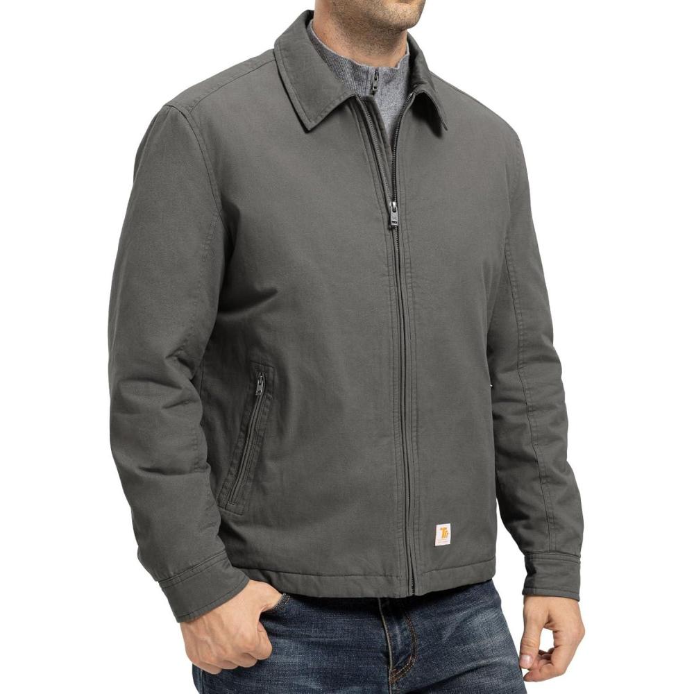 imageTBMPOY mens Men Work CoatsMedium Greythick