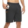 imageTBMPOY Mens 7quot Running Hiking Shorts Quick Dry Athletic Gym Outdoor Sports Workout Short 3 Zipper PocketsA1grey