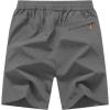 imageTBMPOY Mens 7quot Running Hiking Shorts Quick Dry Athletic Gym Outdoor Sports Workout Short 3 Zipper PocketsA20steel Gray