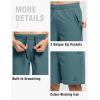 imageTBMPOY Mens 7quot Running Hiking Shorts Quick Dry Athletic Gym Outdoor Sports Workout Short 3 Zipper PocketsA21dusty Blue