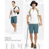 imageTBMPOY Mens 7quot Running Hiking Shorts Quick Dry Athletic Gym Outdoor Sports Workout Short 3 Zipper PocketsA21dusty Blue