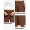 imageTBMPOY Mens 7quot Running Hiking Shorts Quick Dry Athletic Gym Outdoor Sports Workout Short 3 Zipper PocketsA22brown