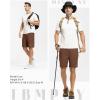 imageTBMPOY Mens 7quot Running Hiking Shorts Quick Dry Athletic Gym Outdoor Sports Workout Short 3 Zipper PocketsA22brown