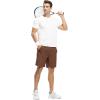 imageTBMPOY Mens 7quot Running Hiking Shorts Quick Dry Athletic Gym Outdoor Sports Workout Short 3 Zipper PocketsA22brown