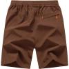 imageTBMPOY Mens 7quot Running Hiking Shorts Quick Dry Athletic Gym Outdoor Sports Workout Short 3 Zipper PocketsA22brown