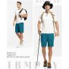 imageTBMPOY Mens 7quot Running Hiking Shorts Quick Dry Athletic Gym Outdoor Sports Workout Short 3 Zipper PocketsA23indigo
