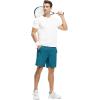 imageTBMPOY Mens 7quot Running Hiking Shorts Quick Dry Athletic Gym Outdoor Sports Workout Short 3 Zipper PocketsA23indigo