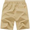 imageTBMPOY Mens 7quot Running Hiking Shorts Quick Dry Athletic Gym Outdoor Sports Workout Short 3 Zipper PocketsA24light Khaki