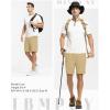 imageTBMPOY Mens 7quot Running Hiking Shorts Quick Dry Athletic Gym Outdoor Sports Workout Short 3 Zipper PocketsA24light Khaki