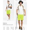 imageTBMPOY Mens 7quot Running Hiking Shorts Quick Dry Athletic Gym Outdoor Sports Workout Short 3 Zipper PocketsA25fluorescent Green