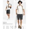 imageTBMPOY Mens 7quot Running Hiking Shorts Quick Dry Athletic Gym Outdoor Sports Workout Short 3 Zipper PocketsA26dark GreyGreen