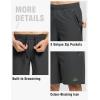 imageTBMPOY Mens 7quot Running Hiking Shorts Quick Dry Athletic Gym Outdoor Sports Workout Short 3 Zipper PocketsA26dark GreyGreen