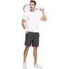 imageTBMPOY Mens 7quot Running Hiking Shorts Quick Dry Athletic Gym Outdoor Sports Workout Short 3 Zipper PocketsA26dark GreyGreen