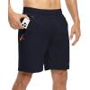 imageTBMPOY Mens 7quot Running Hiking Shorts Quick Dry Athletic Gym Outdoor Sports Workout Short 3 Zipper PocketsA27dark BlueRed
