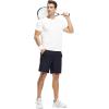 imageTBMPOY Mens 7quot Running Hiking Shorts Quick Dry Athletic Gym Outdoor Sports Workout Short 3 Zipper PocketsA27dark BlueRed