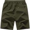 imageTBMPOY Mens 7quot Running Hiking Shorts Quick Dry Athletic Gym Outdoor Sports Workout Short 3 Zipper PocketsA28army GreenGreen