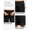 imageTBMPOY Mens 7quot Running Hiking Shorts Quick Dry Athletic Gym Outdoor Sports Workout Short 3 Zipper PocketsA29blackGreen